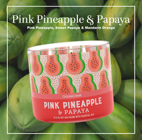 Pink Pineapple & Papaya Large 3-Wick Candle