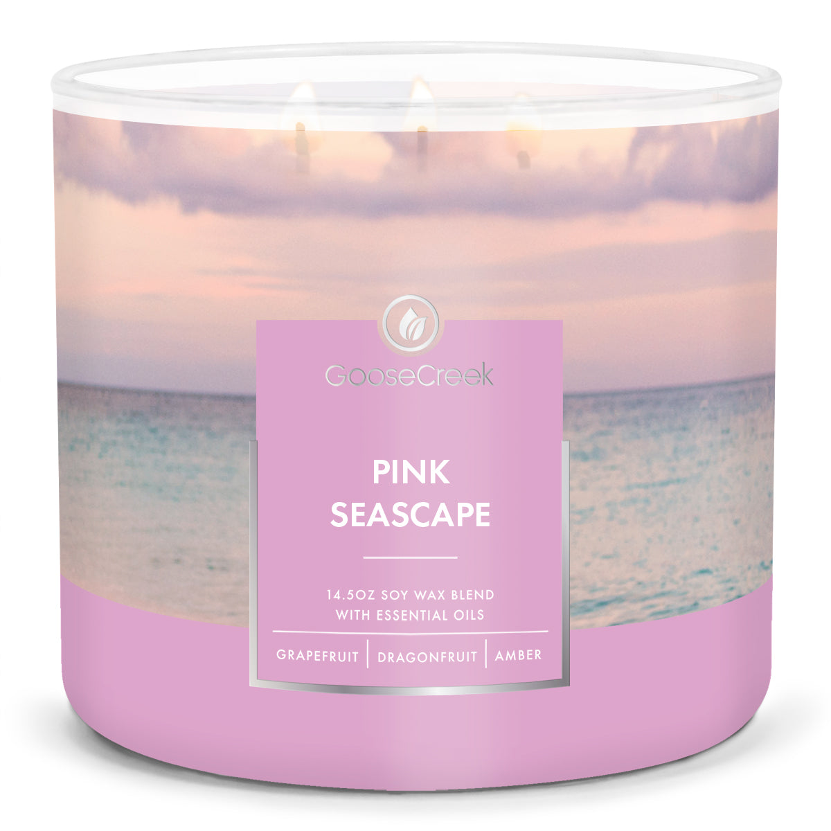 Load image into Gallery viewer, Pink Seascape Large 3-Wick Candle
