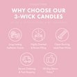 Load image into Gallery viewer, Pink Snowflakes 3-Wick Candle
