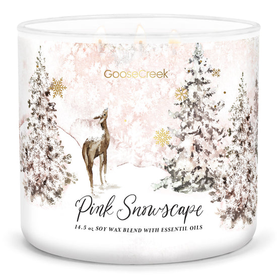 Pink Snowscape Large 3-Wick Candle