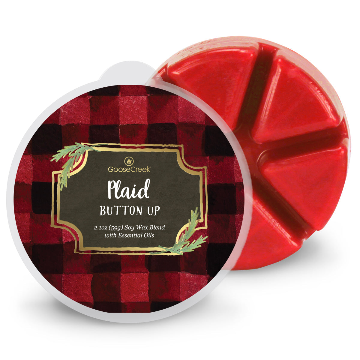 Experience the Warmth of Home Plaid ButtonUp Wax Melt Goose Creek