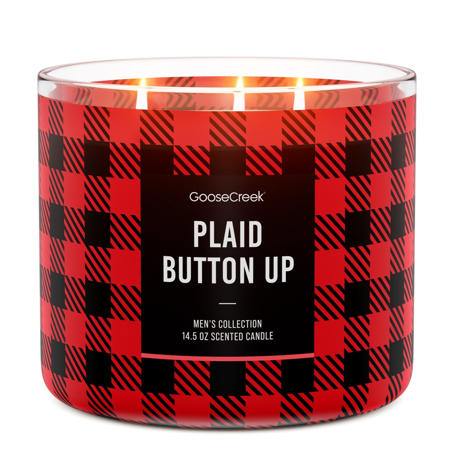 Plaid Button-up 3-Wick Candle