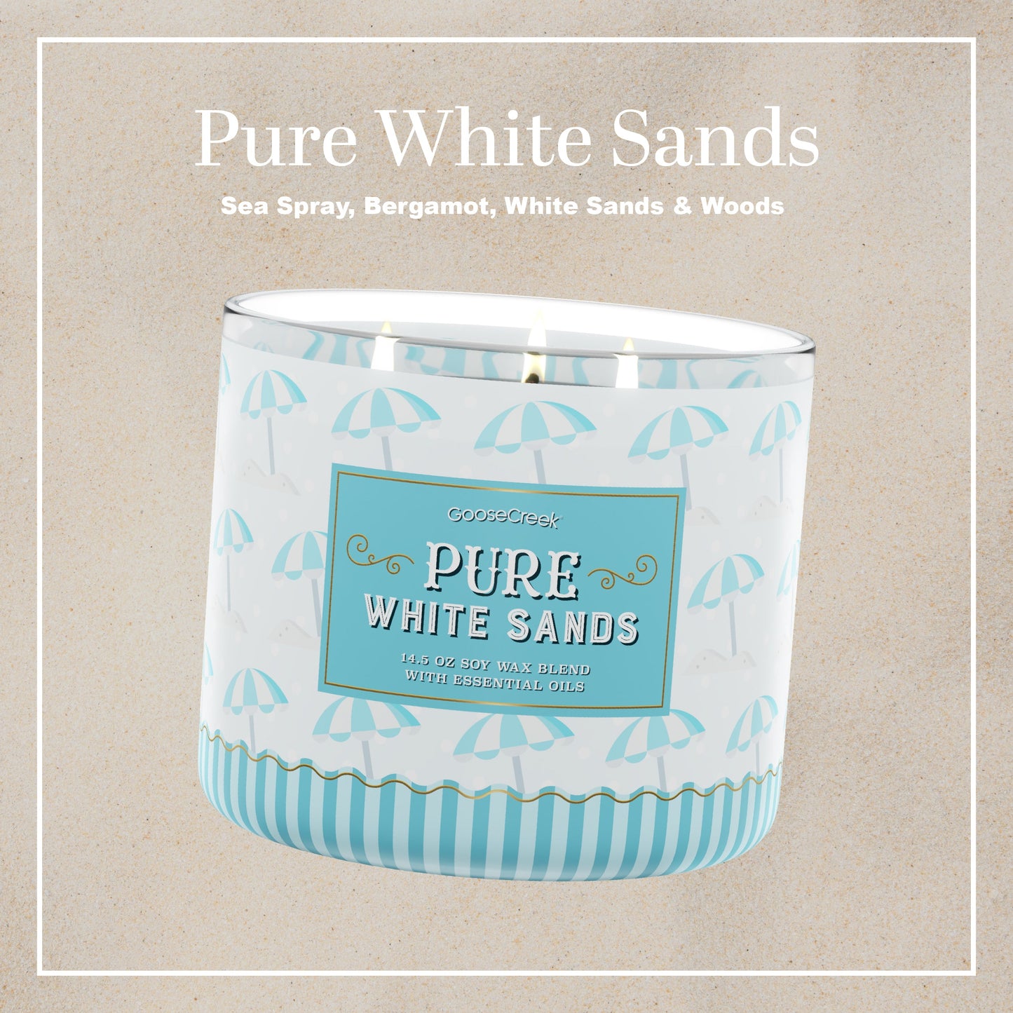 Pure White Sands Large 3-Wick Candle