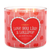 Red Heart Lollipop Large 3-Wick Candle