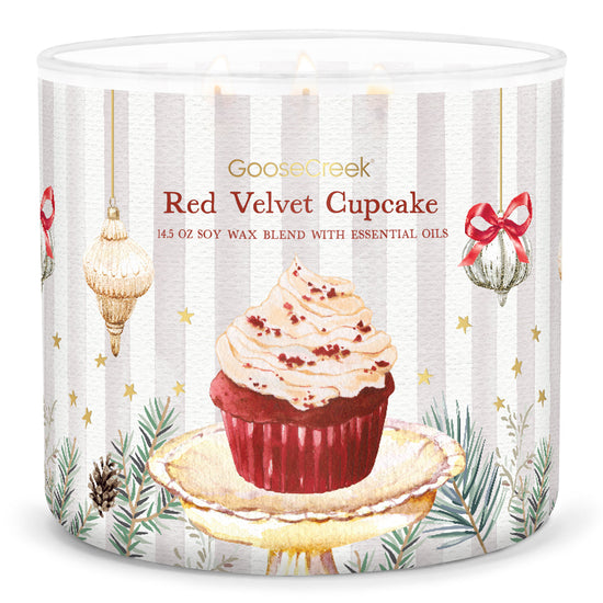 Load image into Gallery viewer, Red Velvet Cupcake Large 3-Wick Candle
