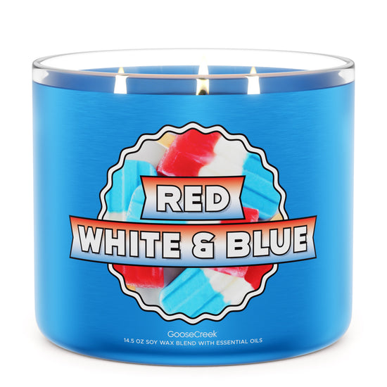 Red, White & Blue Large 3-Wick Candle