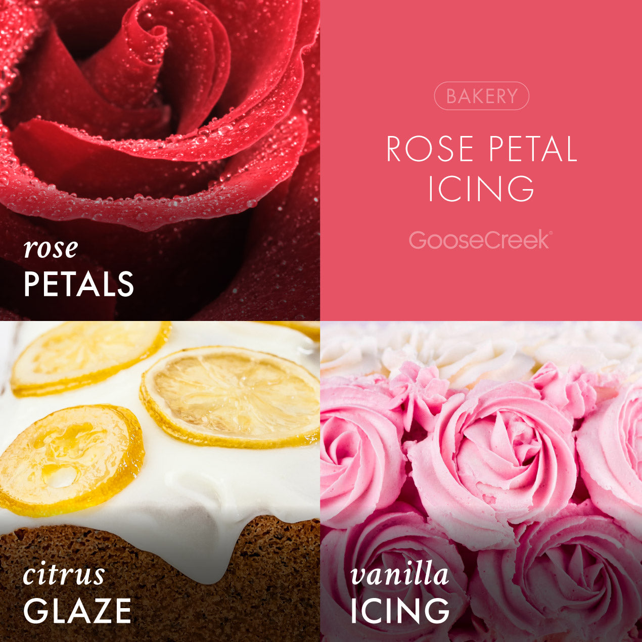 Rose Petal Icing Large 3-Wick Candle