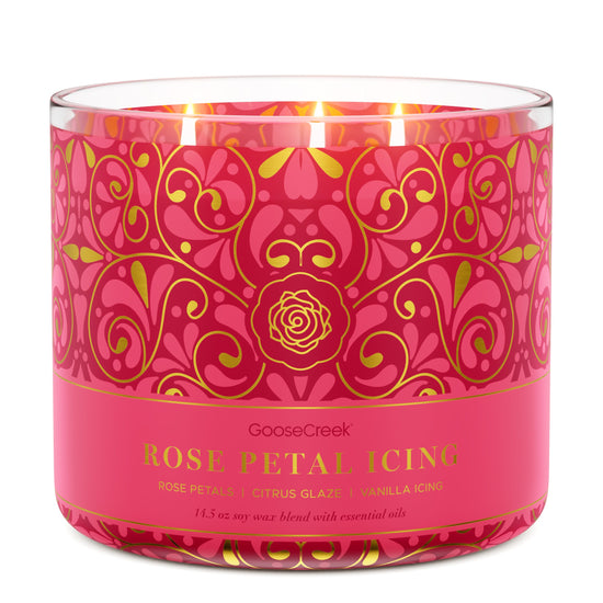 Rose Petal Icing Large 3-Wick Candle