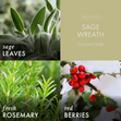 Load image into Gallery viewer, Sage Wreath 3-Wick Candle
