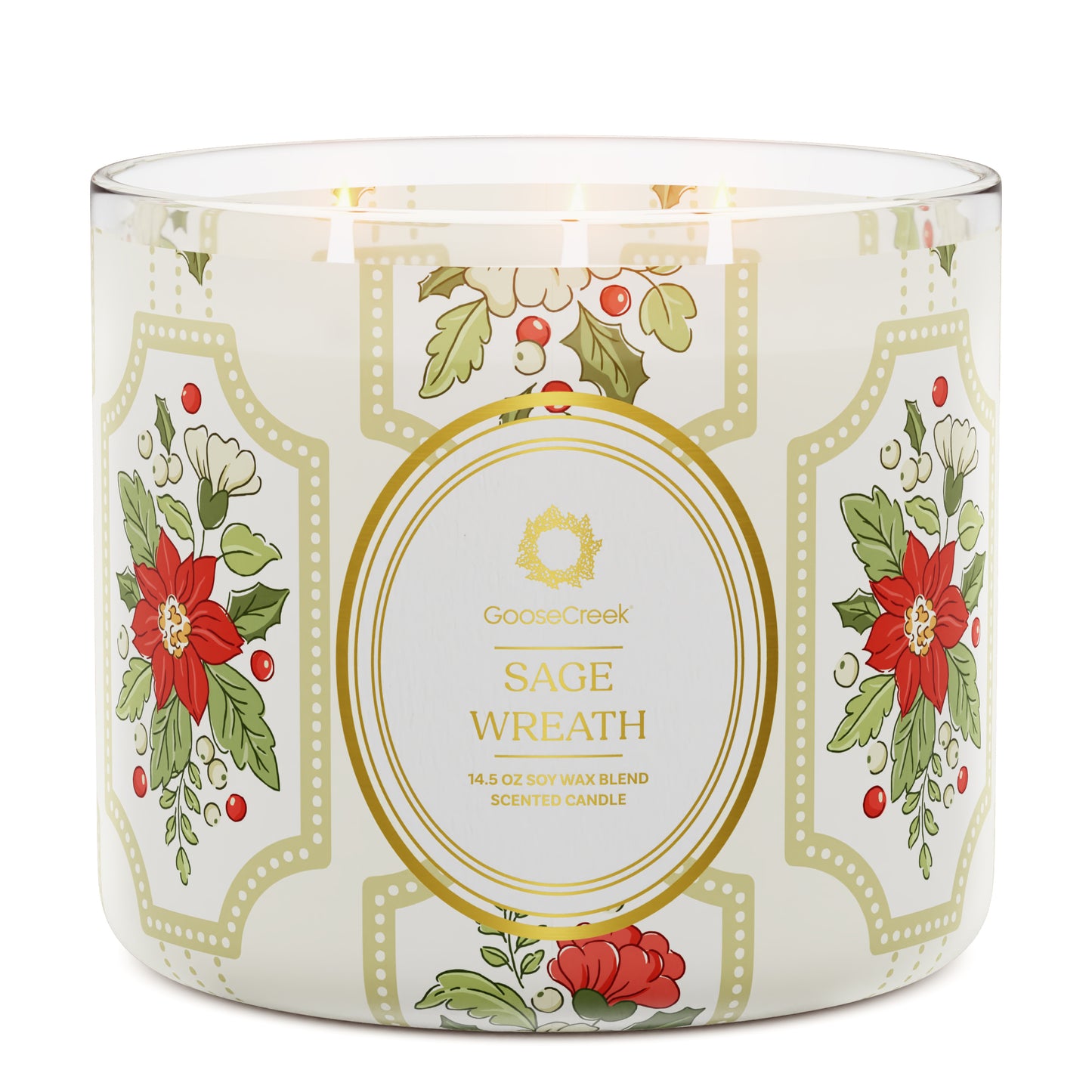 Sage Wreath 3-Wick Candle