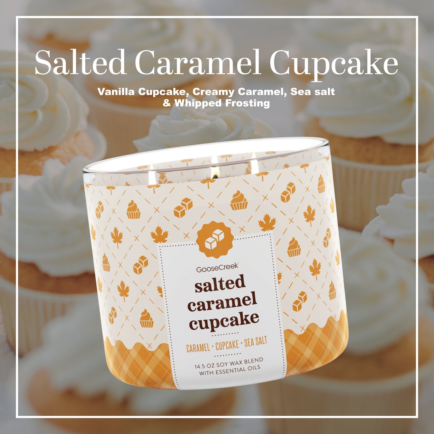 Salted Caramel Cupcake 3-Wick Candle