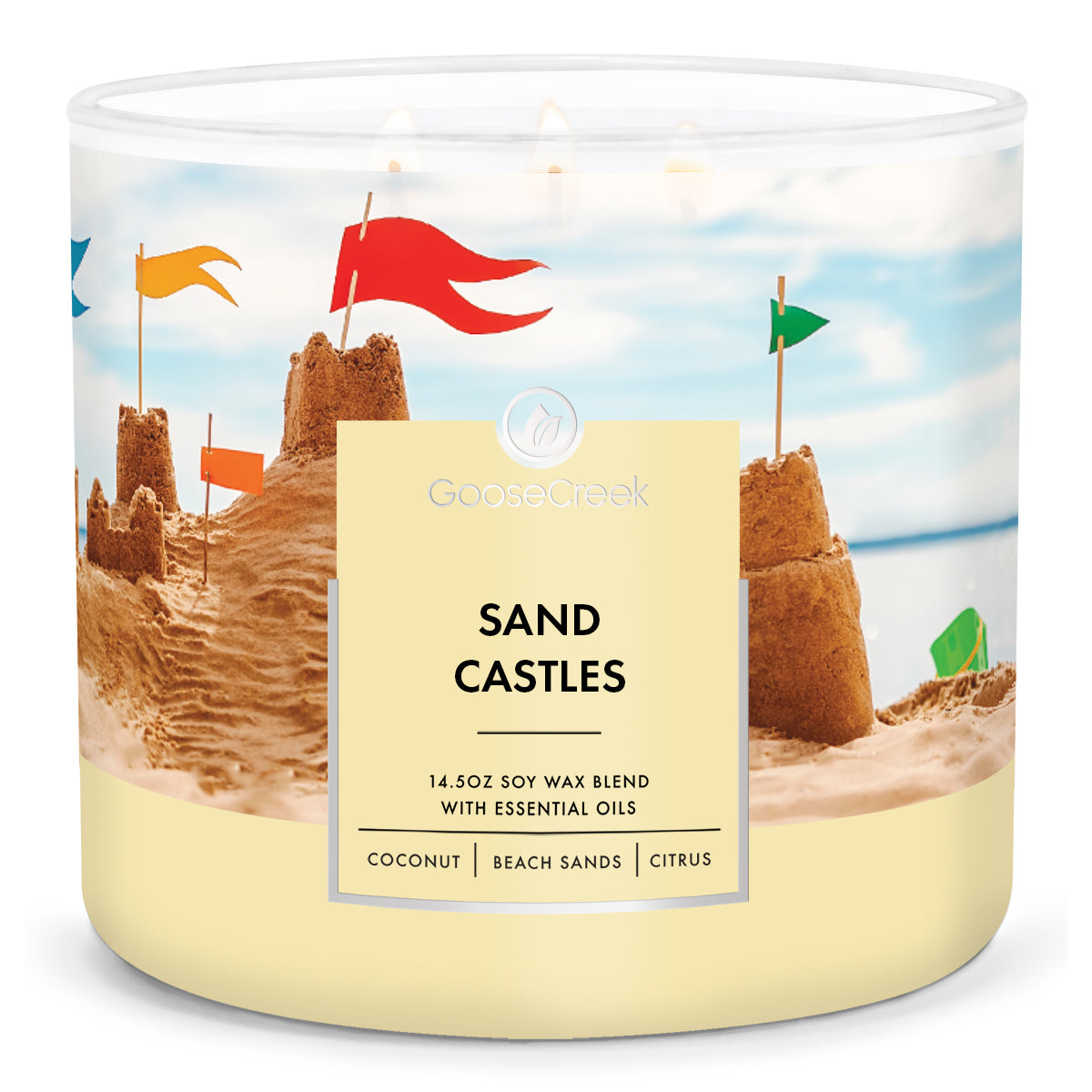Load image into Gallery viewer, Sand Castles Large 3-Wick Candle
