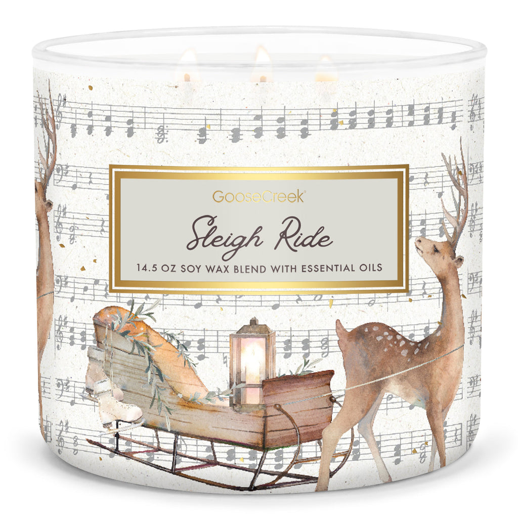 Sleigh Ride Cider Long-Lasting Scented Jar Candle (12 oz) – Traditiona