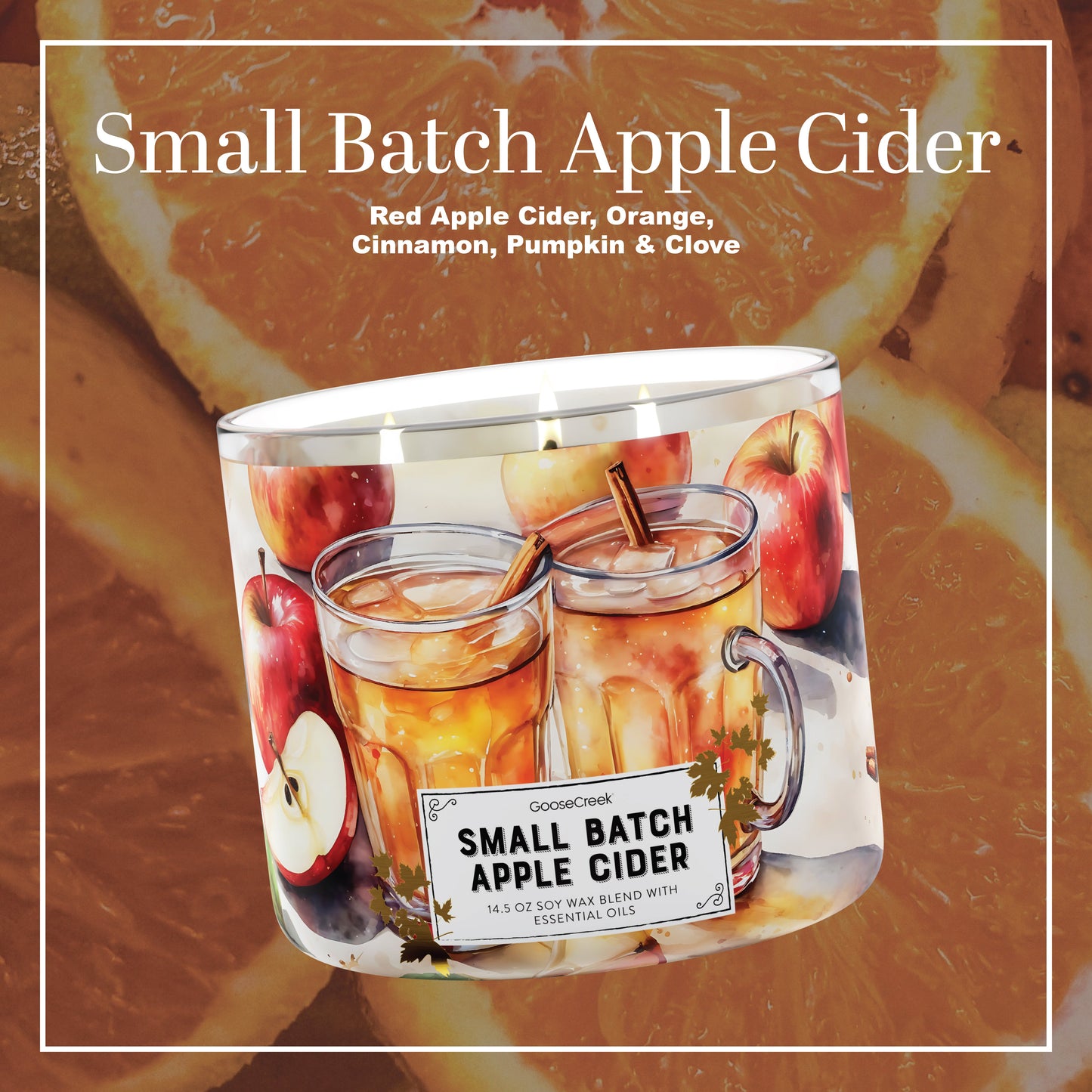 Small Batch Apple Cider 3-Wick Candle