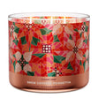 Load image into Gallery viewer, Snow-Covered Poinsettia 3-Wick Candle
