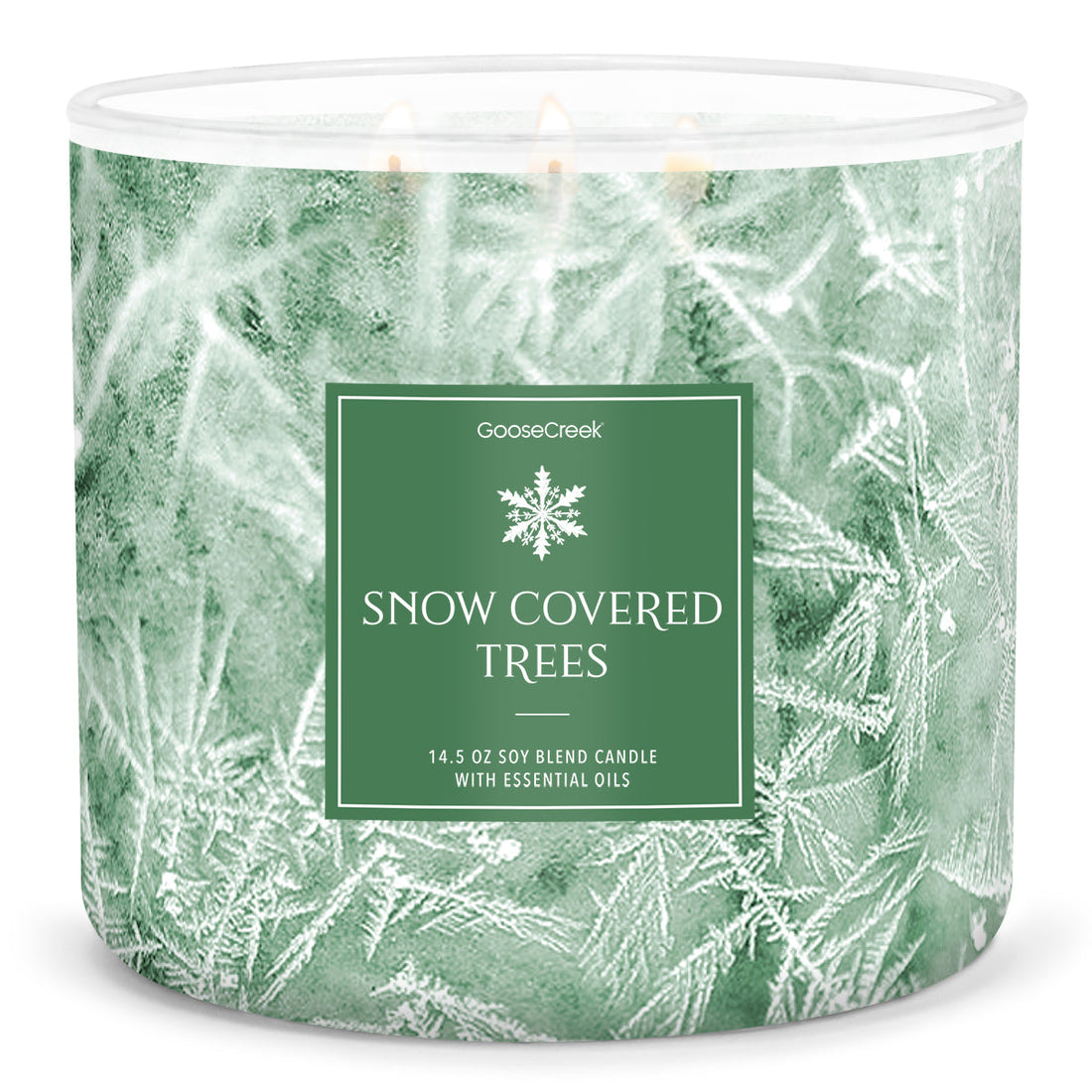 Snow Covered Trees Large 3Wick Candle Winter Forest Scent Goose