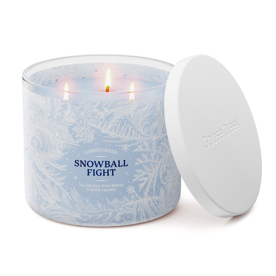 Snowball Fight 3-Wick Candle