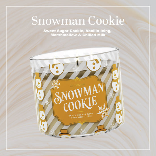 Snowman Cookie Large 3-Wick Candle