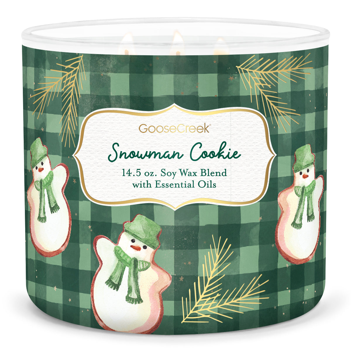 Snowman Cookie Large 3-Wick Candle