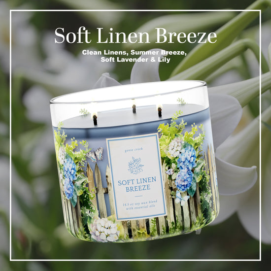 Soft Linen Breeze 3-Wick Candle