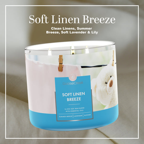 Soft Linen Breeze 3-Wick Candle