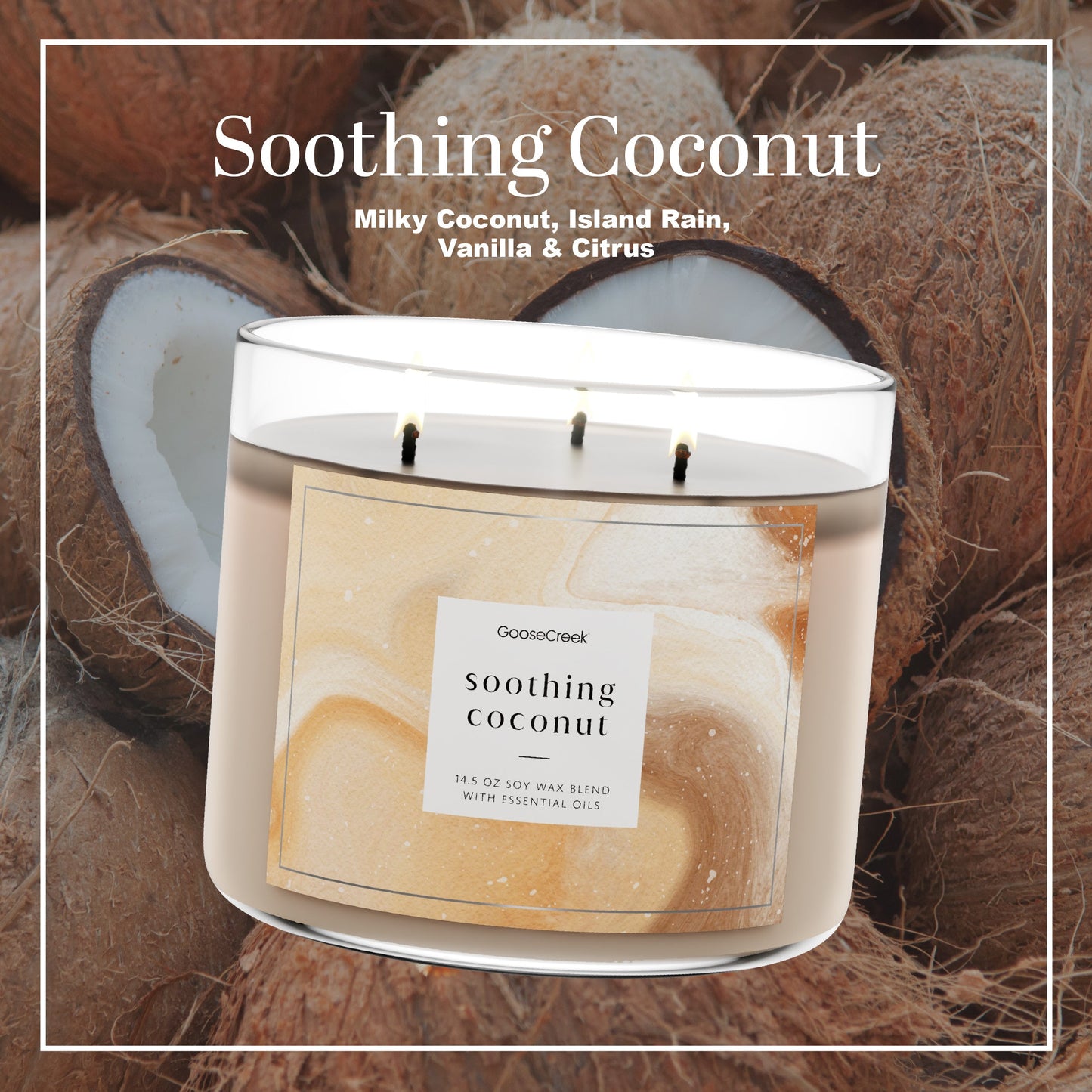 Soothing Coconut 3-Wick Candle