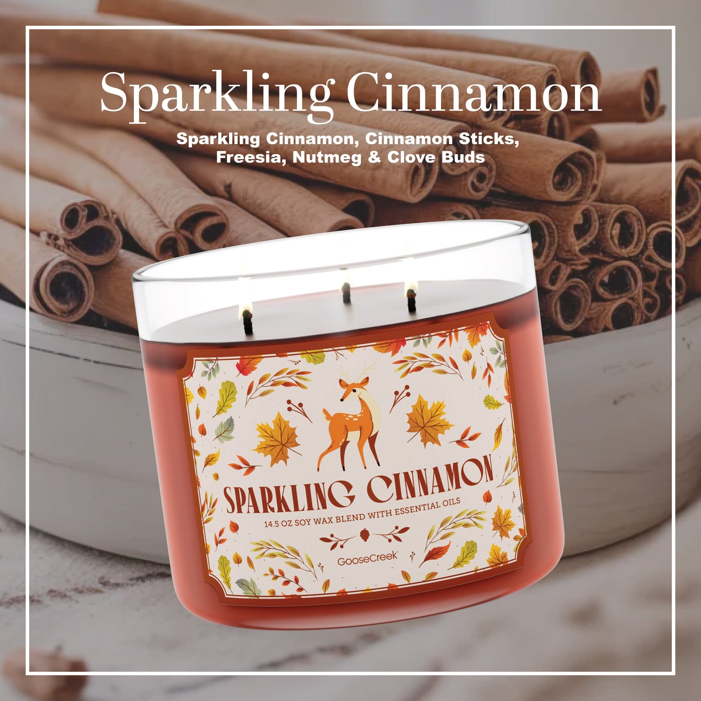 Sparkling Cinnamon 3-Wick Candle