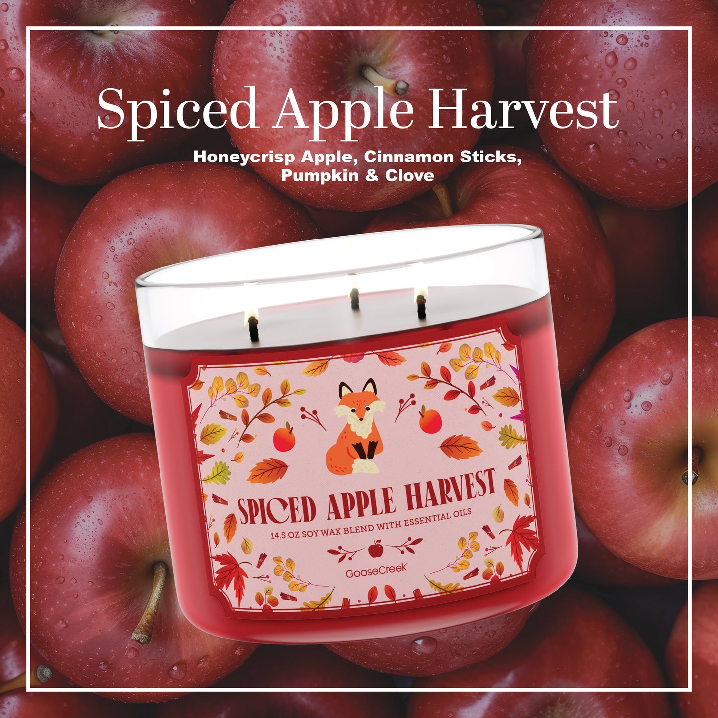 Spiced Apple Harvest 3-Wick Candle