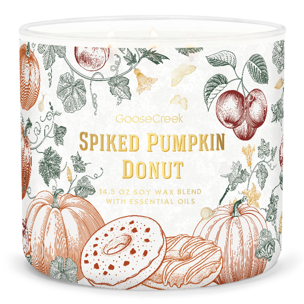 Spiked Pumpkin Donut Large 3-Wick Candle