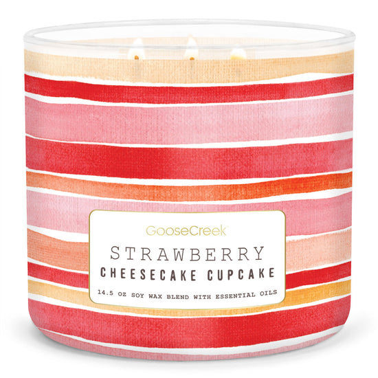 Load image into Gallery viewer, Strawberry Cheesecake Cupcake Large 3-Wick Candle

