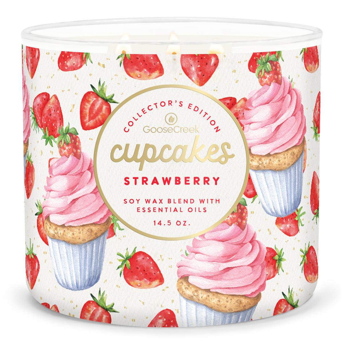 Strawberry Cupcake 3-Wick Candle