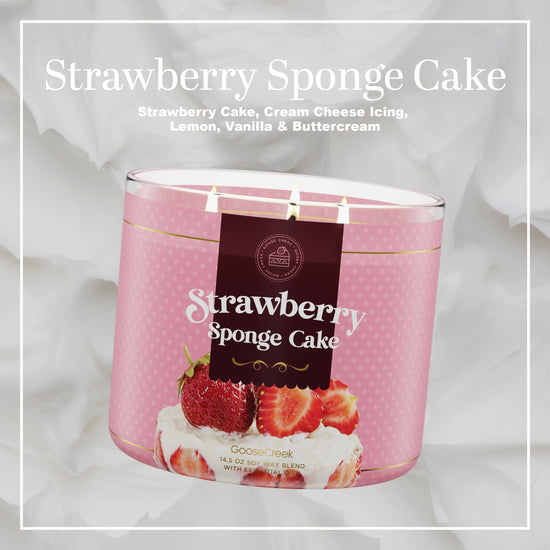 Strawberry Sponge Cake 3-Wick Candle