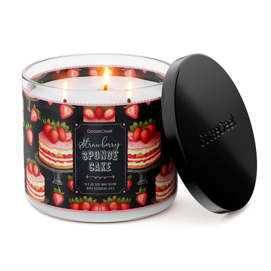 Strawberry Sponge Cake 3-Wick Candle