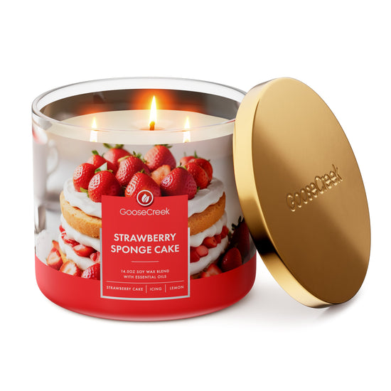 Strawberry Sponge Cake 3-Wick Candle