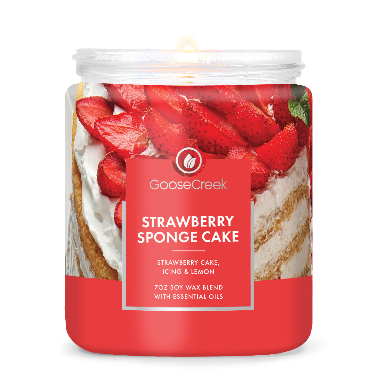 Indulge in the Sweet Aroma of our Strawberry Sponge Cake Candle Goose