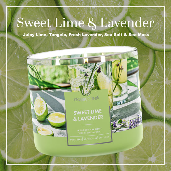 Sweet Lime & Lavender Large 3-Wick Candle