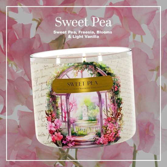 Sweet Pea Large 3-Wick Candle