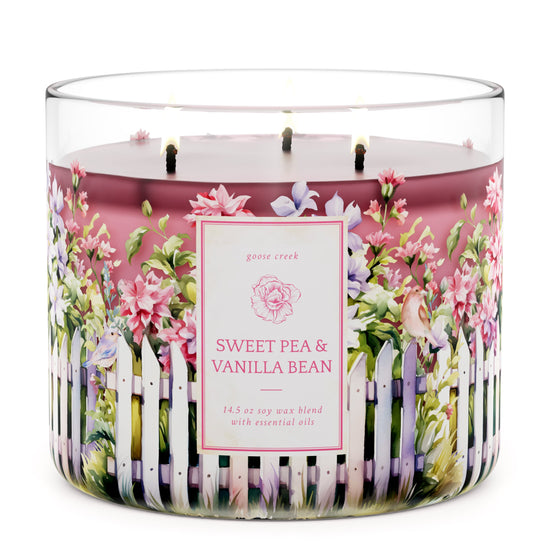 Sweet Pea & Vanilla Bean 3-Wick Candle