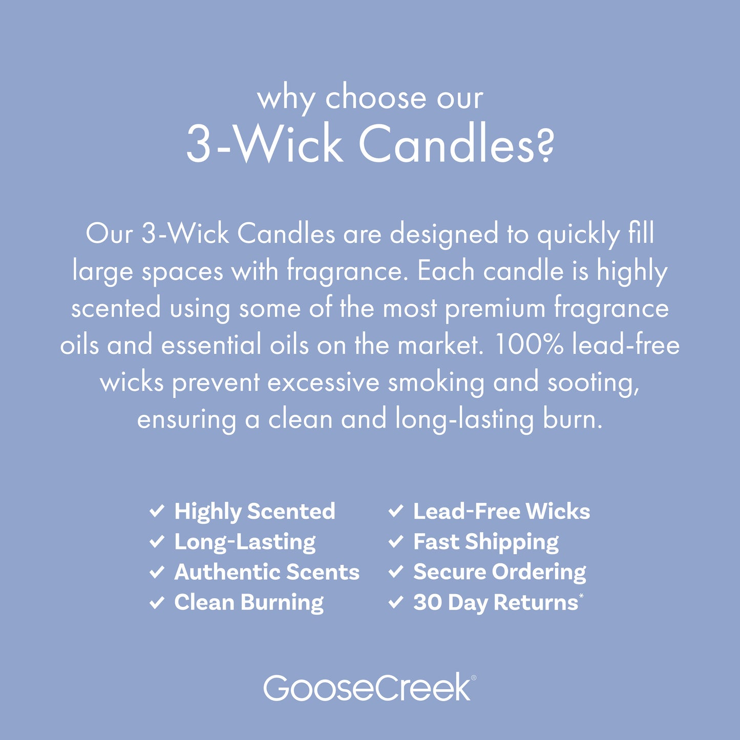 Sweet Pine & Snowflakes 3-Wick Candle