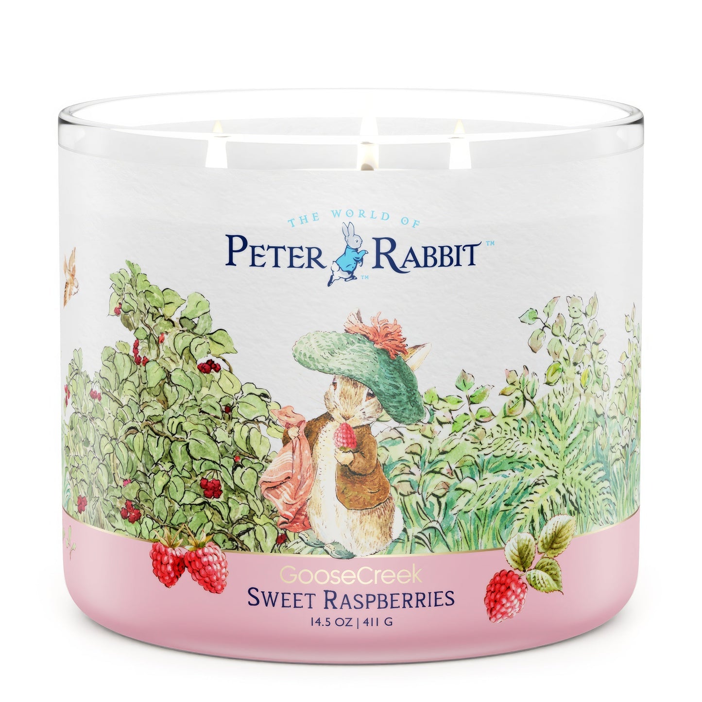 Sweet Raspberries Peter Rabbit 3-Wick Candle