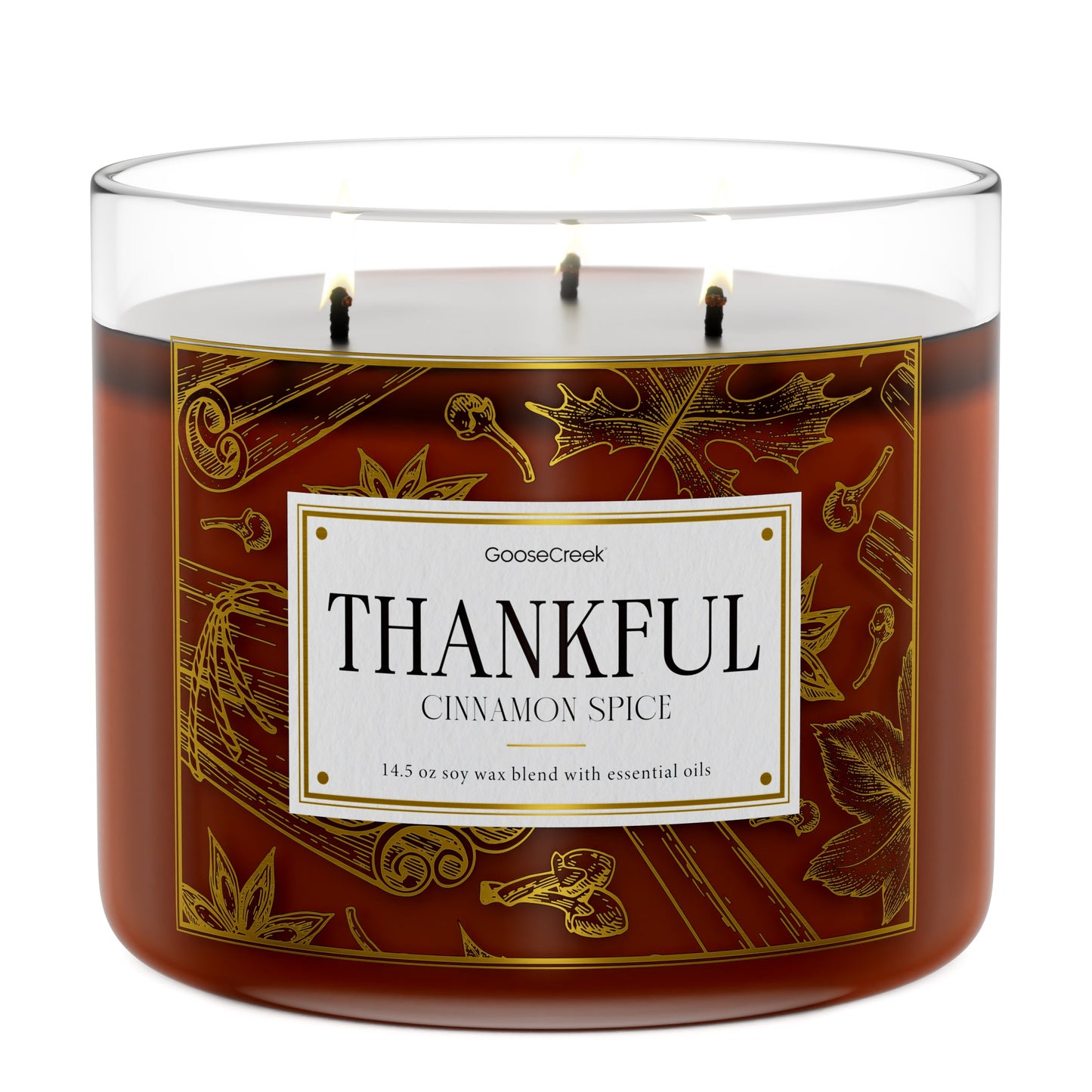 THANKFUL: Cinnamon Spice 3-Wick Candle