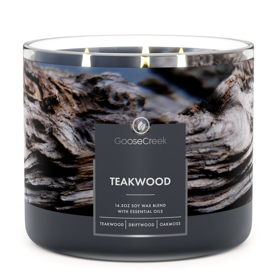 Load image into Gallery viewer, Teakwood Large 3-Wick Candle
