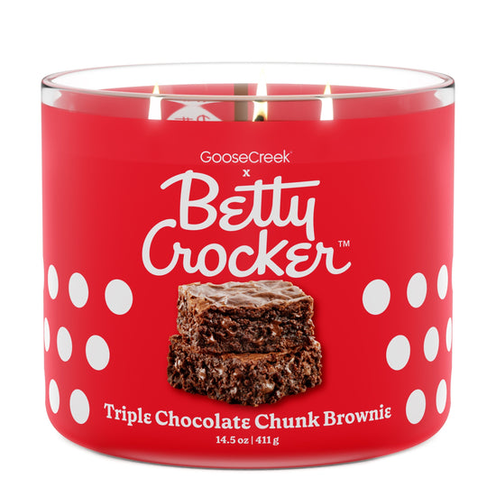 Triple Chocolate Chunk Brownie Betty Crocker 3-Wick Candlele