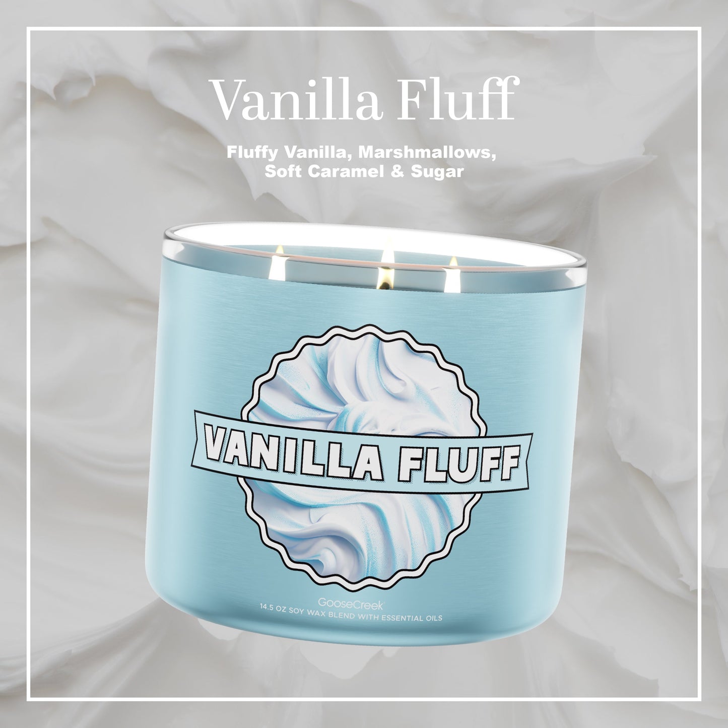 Vanilla Fluff Large 3-Wick Candle