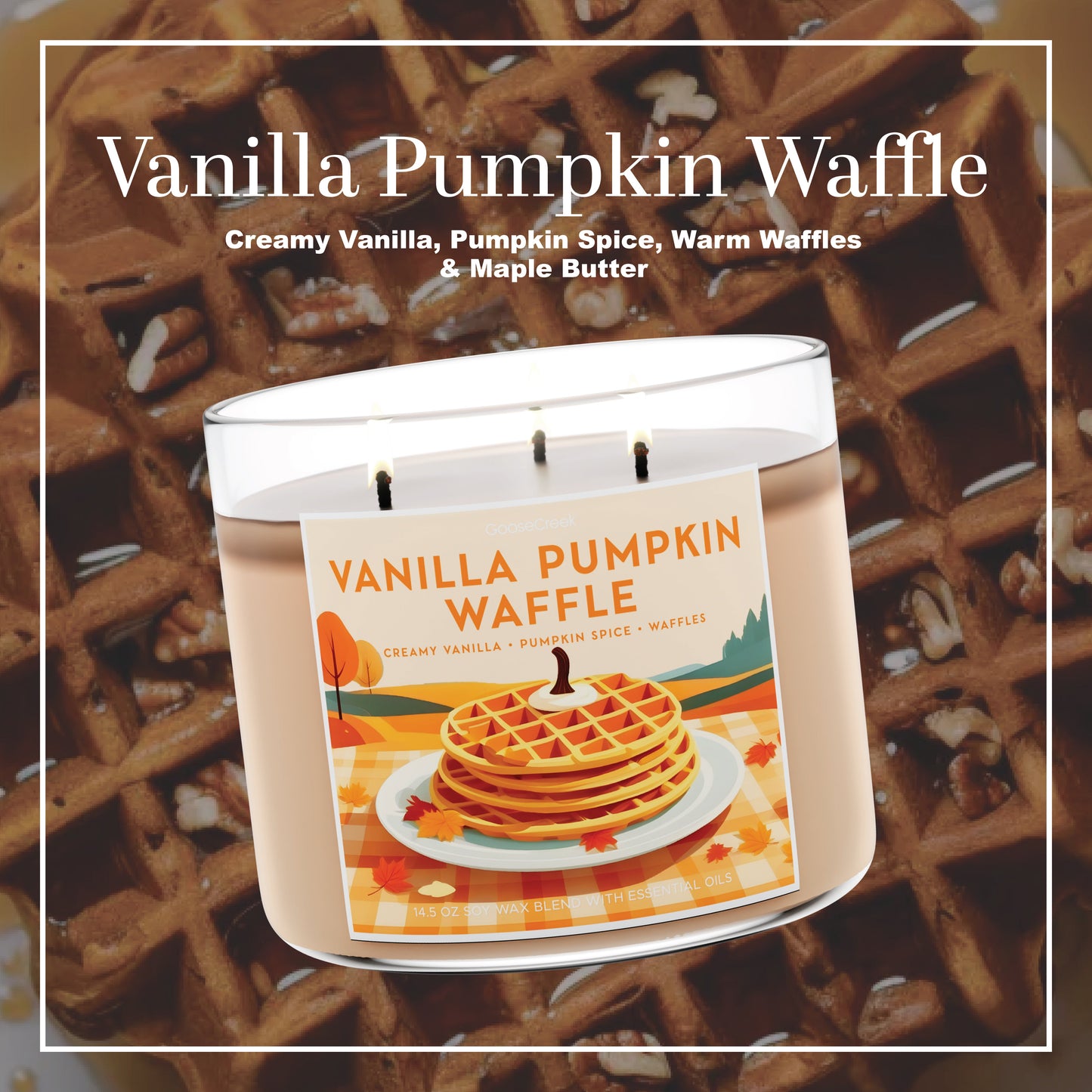 Vanilla Pumpkin Waffle Large 3-Wick Candle