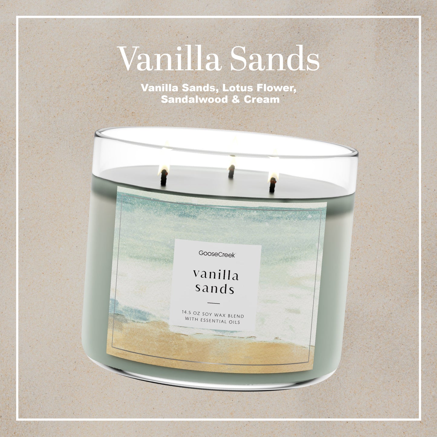 Vanilla Sands Large 3-Wick Candle