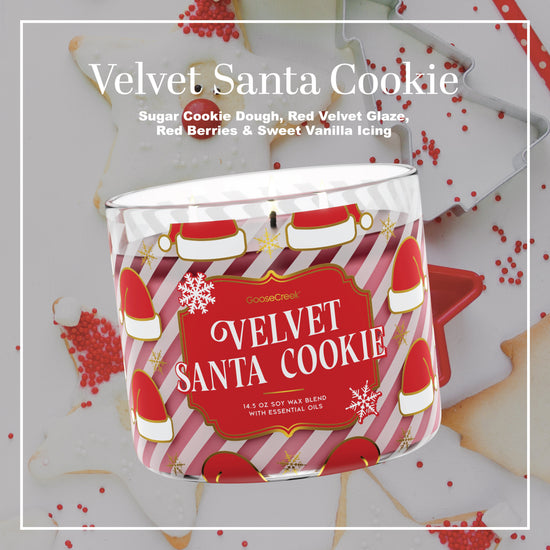 Velvet Santa Cookie 3-Wick Candle