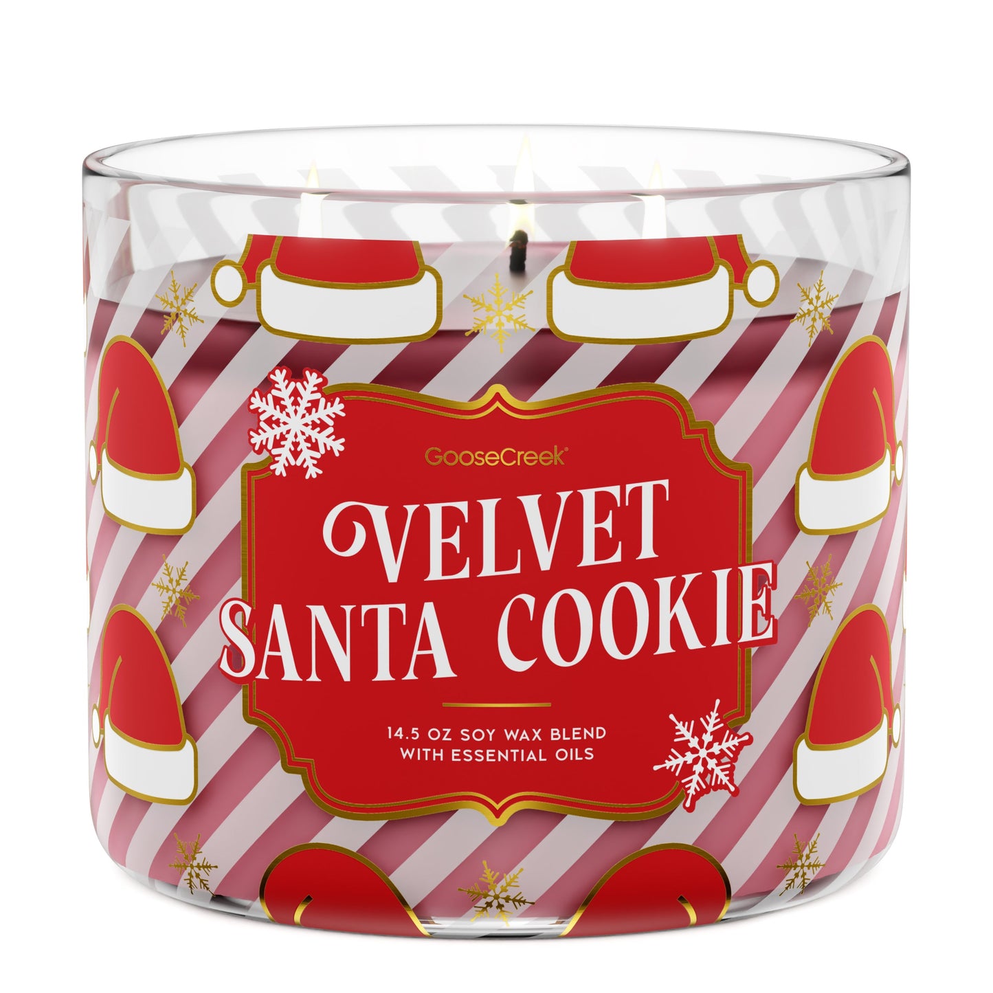 Velvet Santa Cookie 3-Wick Candle