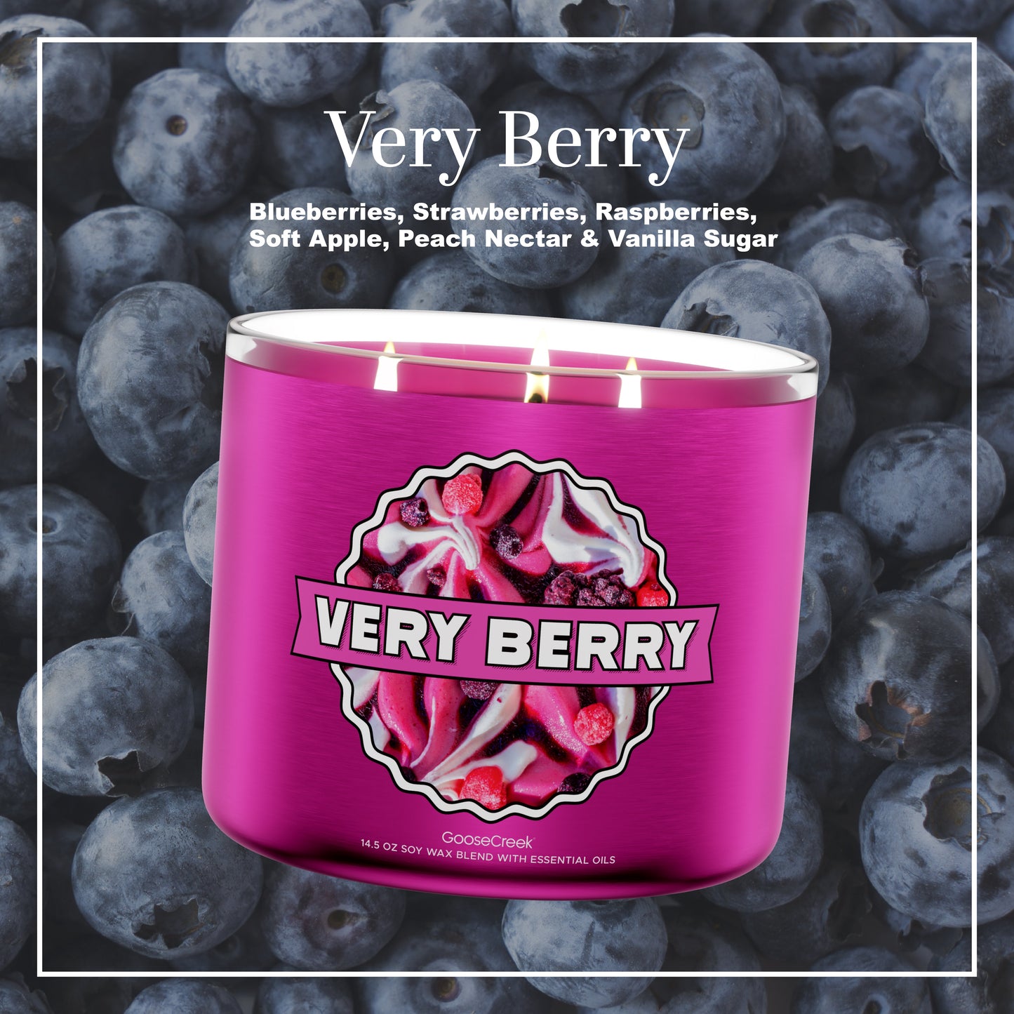 Very Berry Large 3-Wick Candle