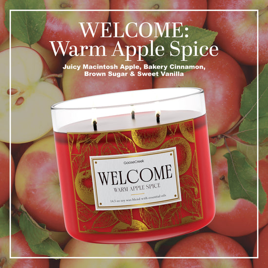 WELCOME: Warm Apple Spice 3-Wick Candle